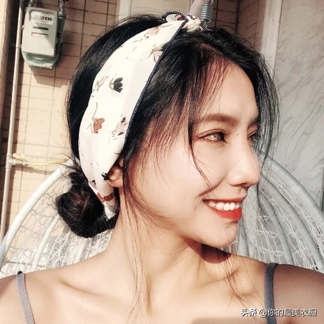 夏季时尚发带,夏季清新碎花发带