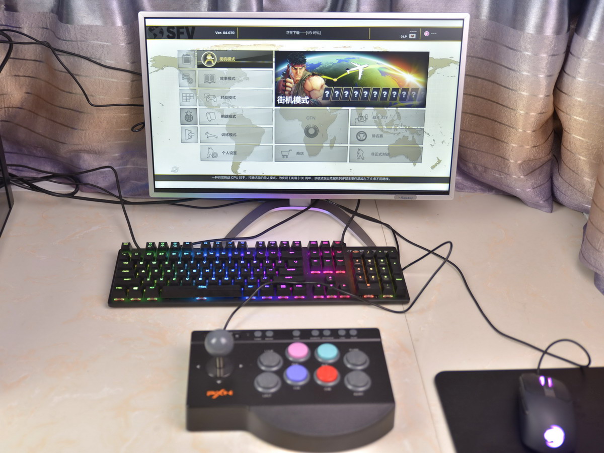 莱仕达街机摇杆视频,格斗游戏和动作游戏