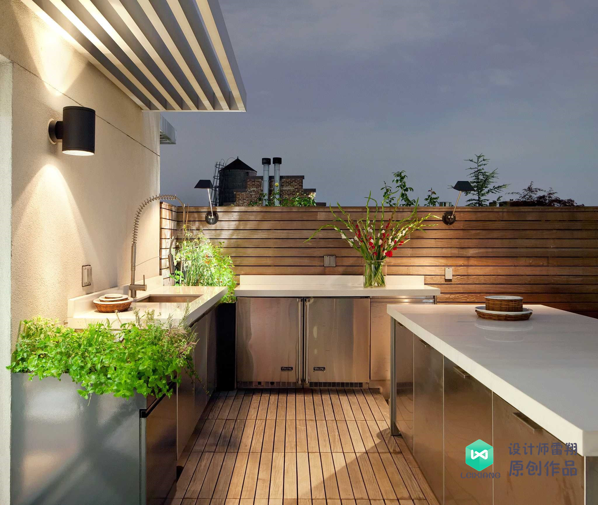 屋顶花园那么好看，下雨了该咋办？别担心，庭院设计师告诉您