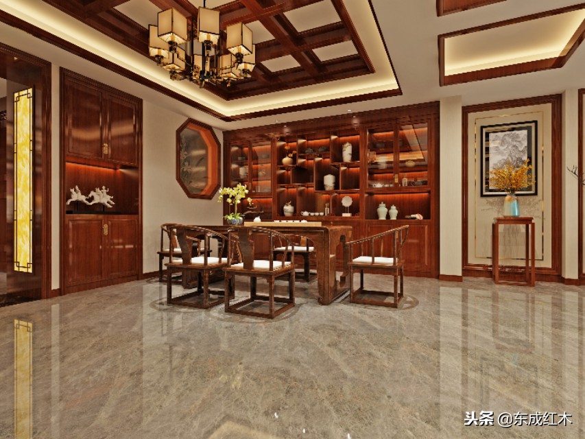 中式整装红木专业定制,十大红木品牌东成红木