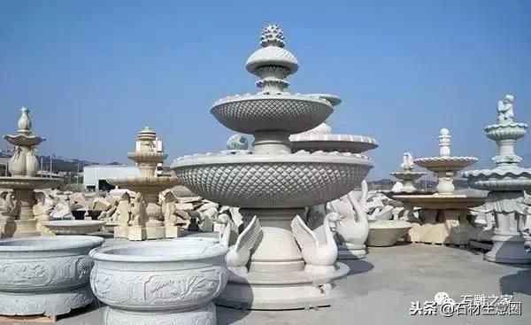 最漂亮的喷泉石雕,精品石雕喷泉花钵设计