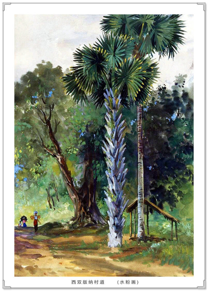 文化高级感十足的青绿山水画,古典山水写实油画作品