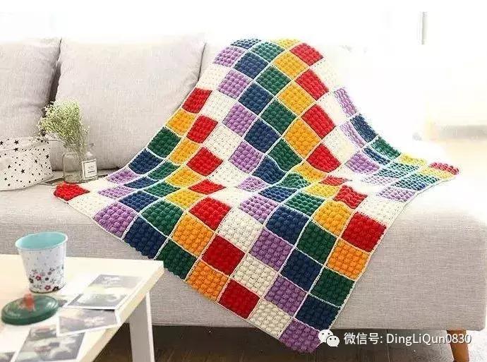 编织人生手工毯子编织教程,圆形垫子镂空钩针编织图解