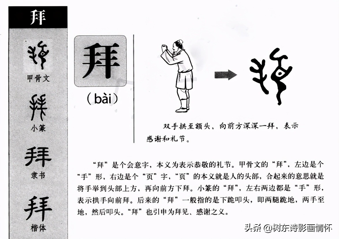 看“拜”字演变,读“拜”字成语,知“八拜之交”典故