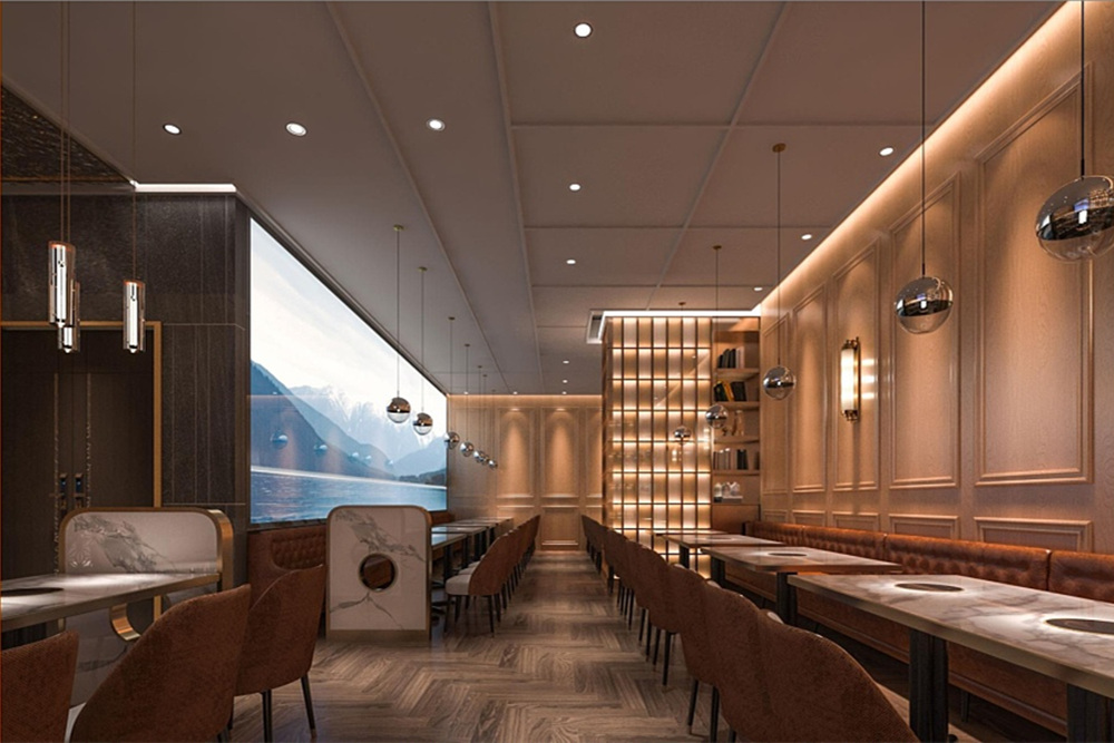 性价比高的自助餐厅装修设计案例,金水区自助餐厅装修设计方案