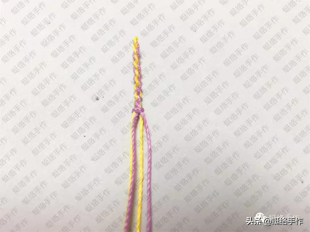 撞色编绳手链,长相思撞色手链教程