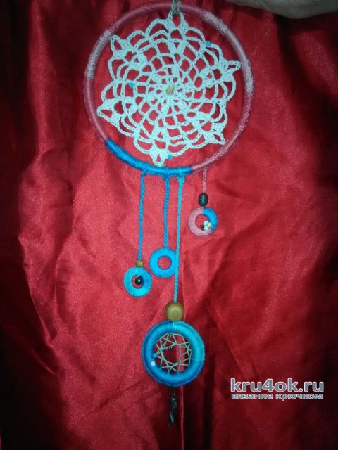 钩个长方形花片,织个捕梦网图片大全