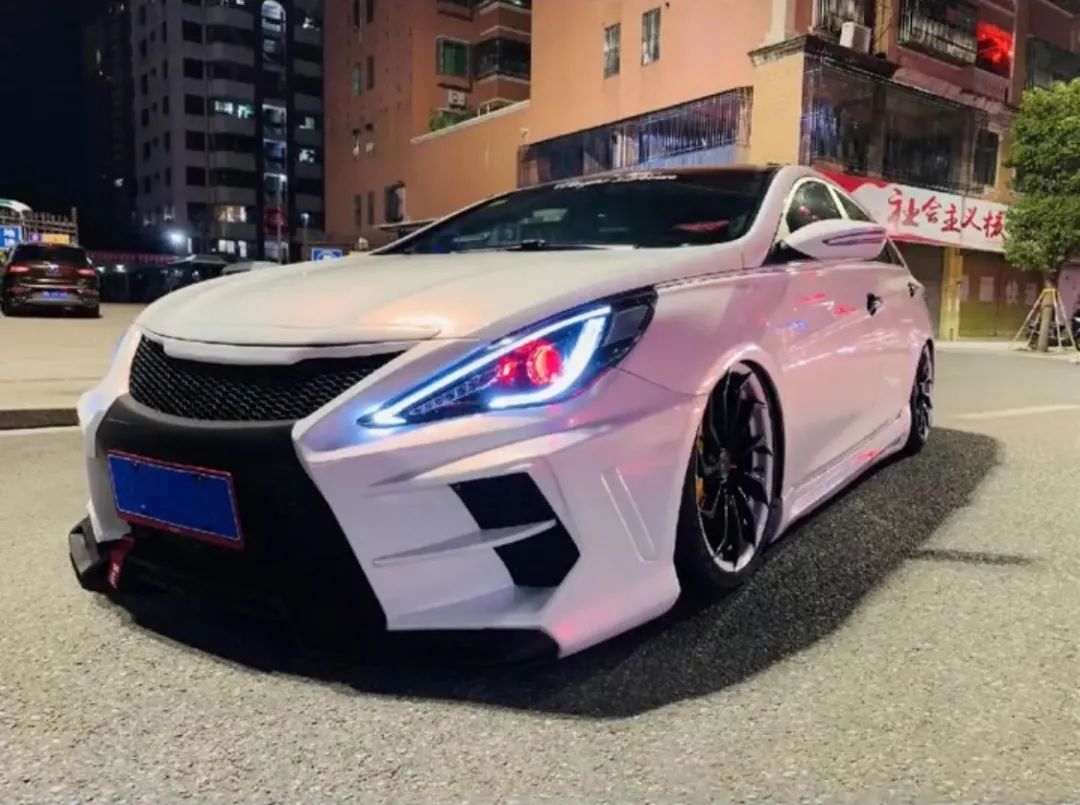 现代索纳塔8代紫色改装,索纳塔8代改装轮廓