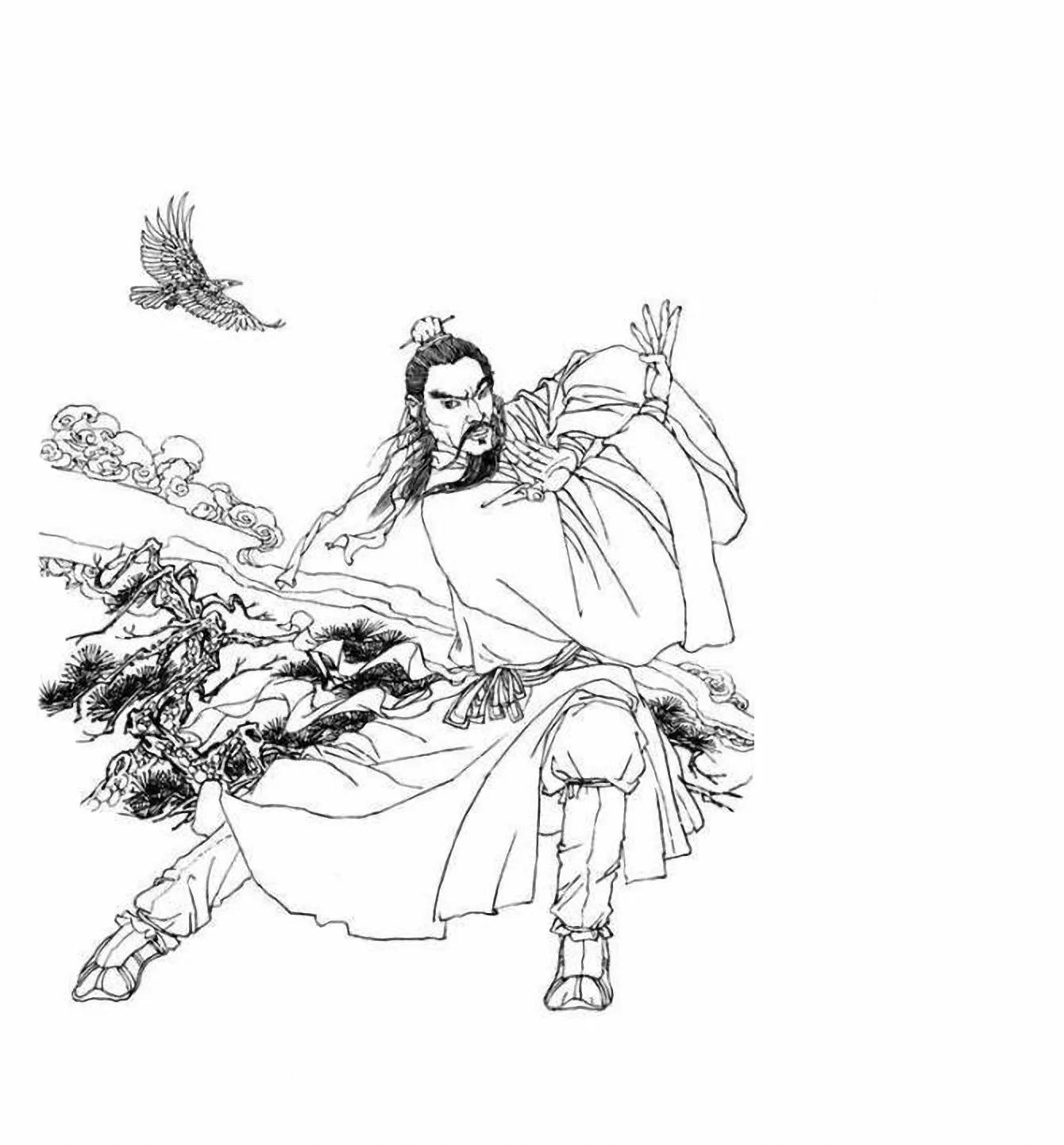 图谱神话人物工笔画白描,国画工笔人物白描图片大全大图