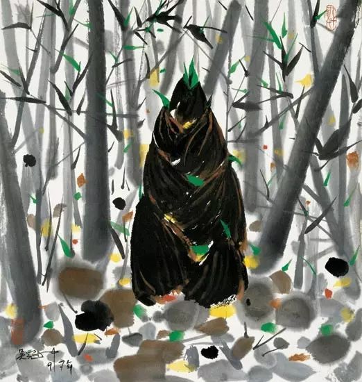 吴冠中江南风光,吴冠中白桦林创意美术