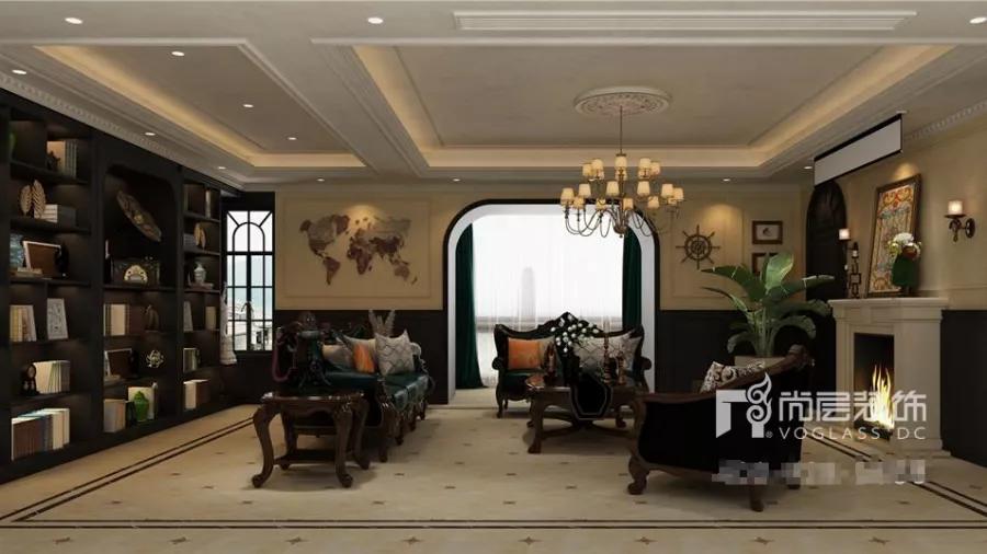 昆山美式别墅装修,清水湾别墅昆山装修