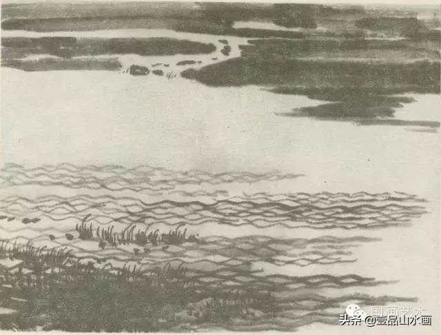 陆俨少画水视频,陆俨少画水