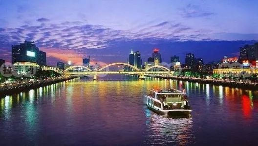 羊城八景之一珠江夜韵,广州珠江夜游美景视频
