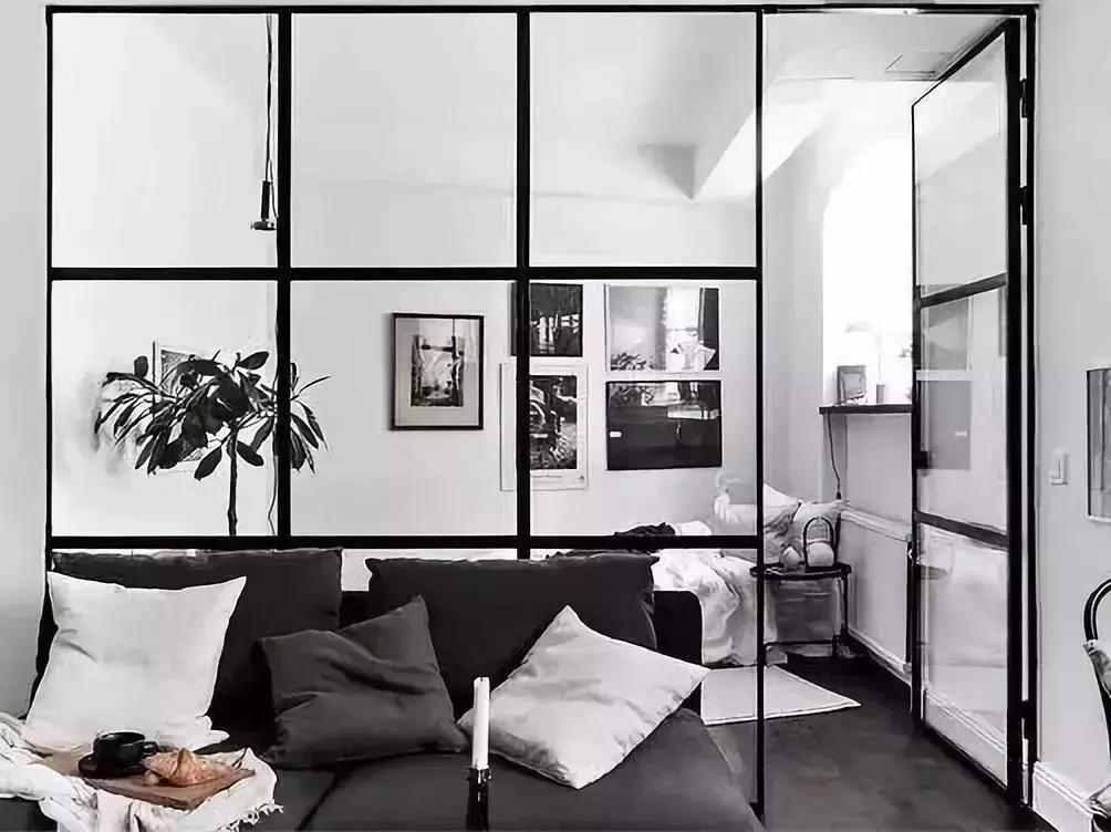 高颜值黑框玻璃,家装玻璃风格