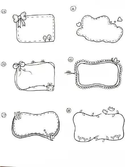 100个手帐可爱简单小图案边框,100个可爱小图案手帐本怎么做