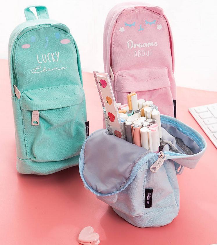 日系简约少女大容量笔袋,日系简约学生文具笔袋