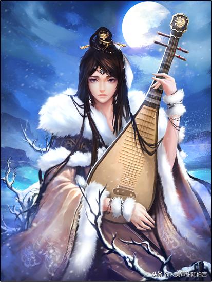 三国杀蔡文姬原画分析,三国杀蔡文姬皮肤泪捻琵琶