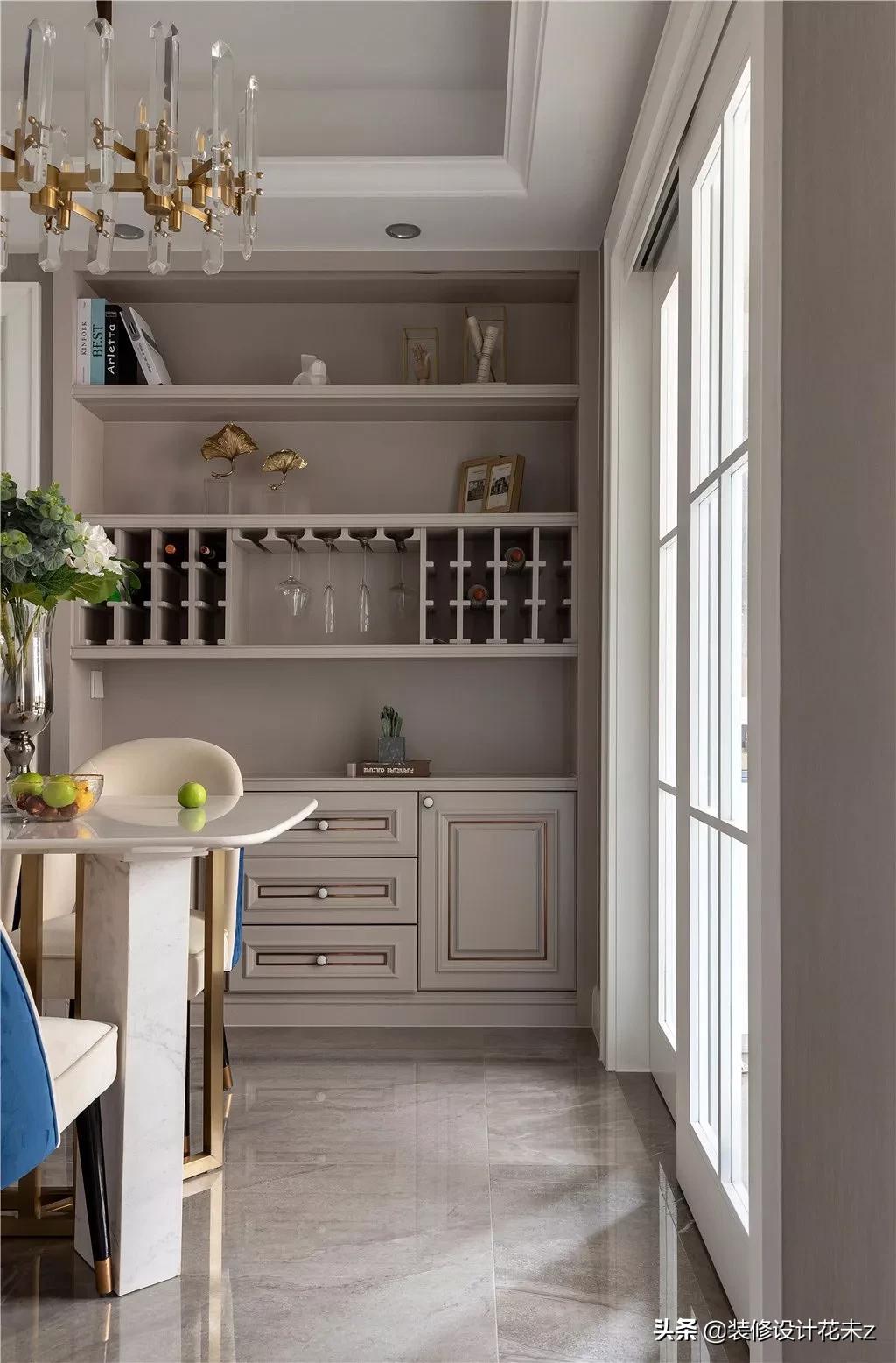 小户型餐柜酒柜设计,餐边柜酒柜一体设计轻奢