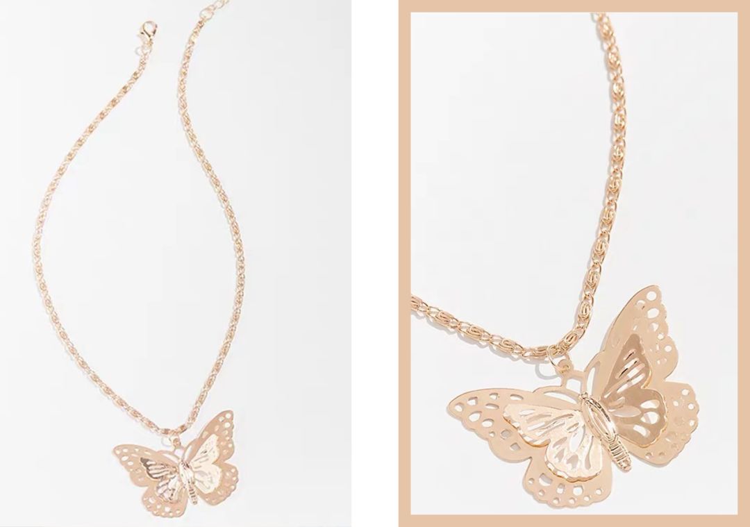 童年饰品金蝴蝶,童年土味发饰效果图