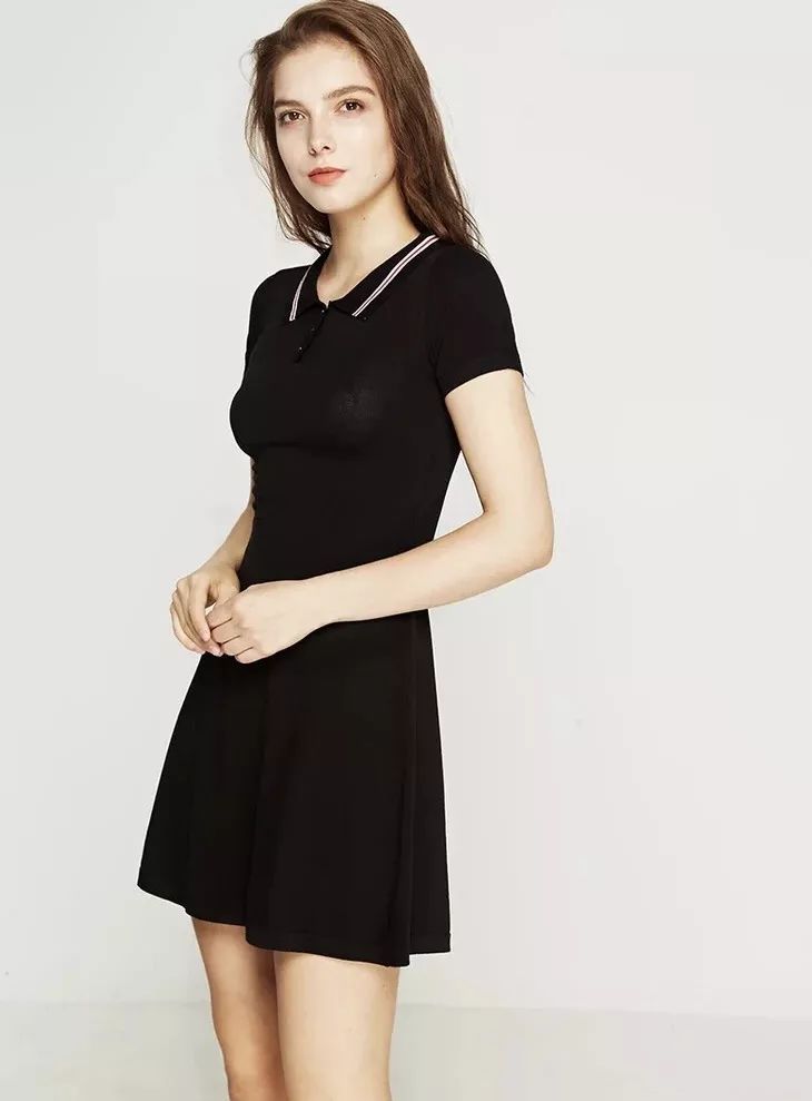 百变独特小黑裙,针织小黑裙高级感