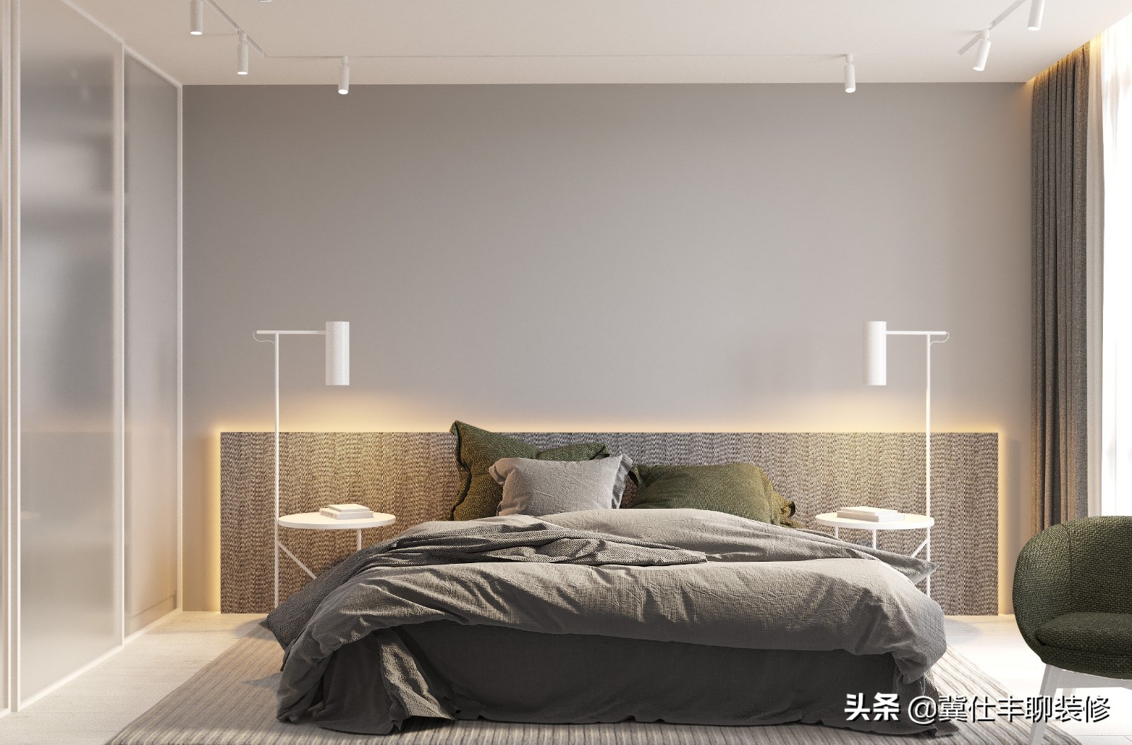 整套灯具效果图,射灯和磁吸轨道灯设计效果图