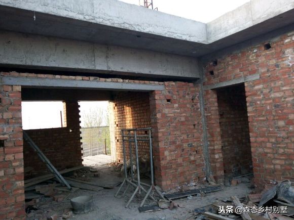 北方农村建房全过程,三层占地150平米,花了50万