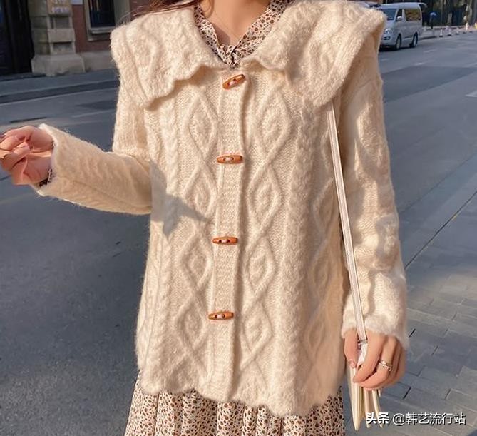 韩版穿搭女装高级感春,女装毛衣新款韩风搭配