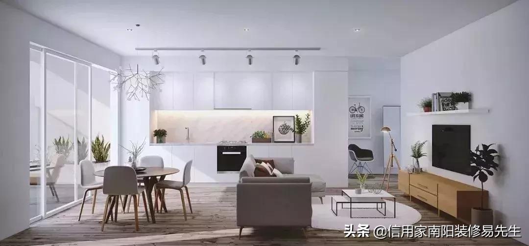 108平横厅客厅餐厅一体装修实景图,48种客餐厅设计总有一款适合你