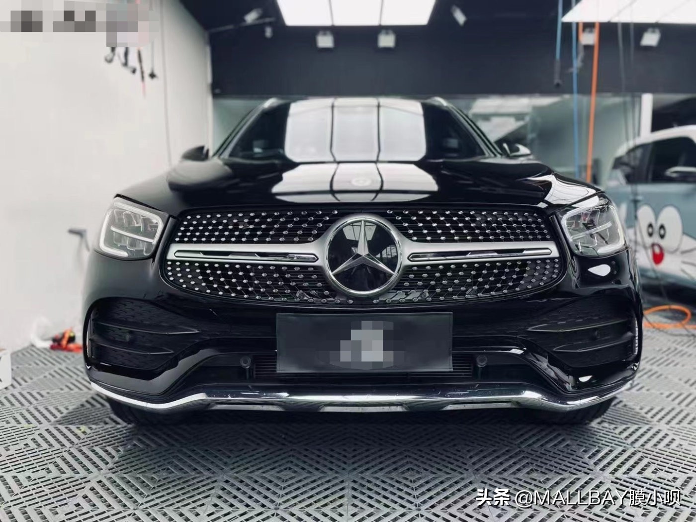 奔驰glc300贴隐形车衣效果图,奔驰glc300l隐形车衣哪种材料好