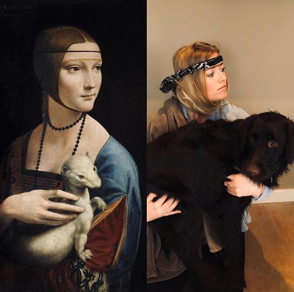 世界名画人物模仿搞笑,外国人恶搞画作