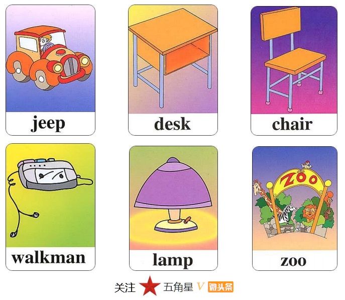 小学三年级英语单词识图卡,少儿英语看图片学单词工具篇