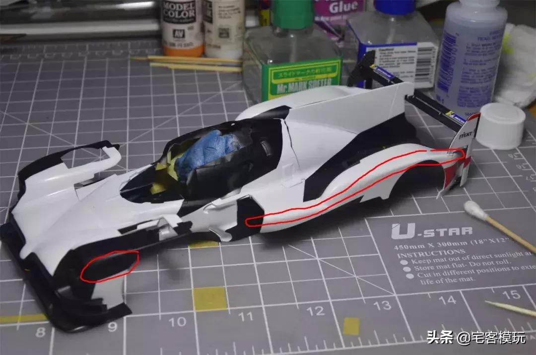 田宫模型本田s2000拼装全过程,模型田宫