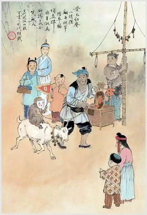 100首诗词100张风俗图太美了,100幅中国古风俗画