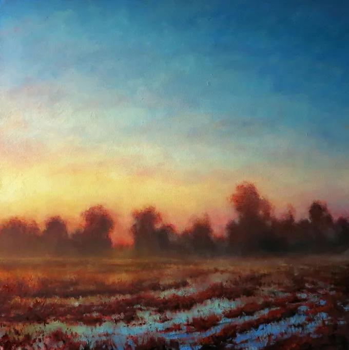 光感特别强的油画风景作品,厚重浓艳的油画风景很浪漫很美