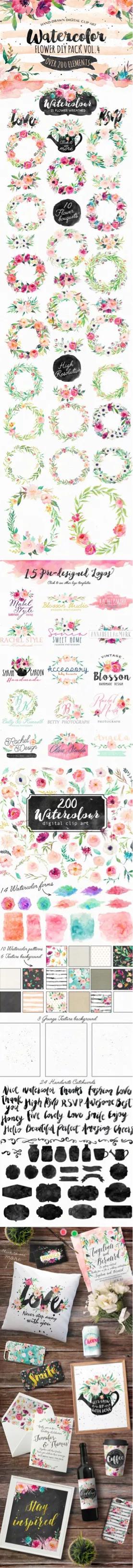 分享一组水彩花卉过程图,超写实水彩花图片