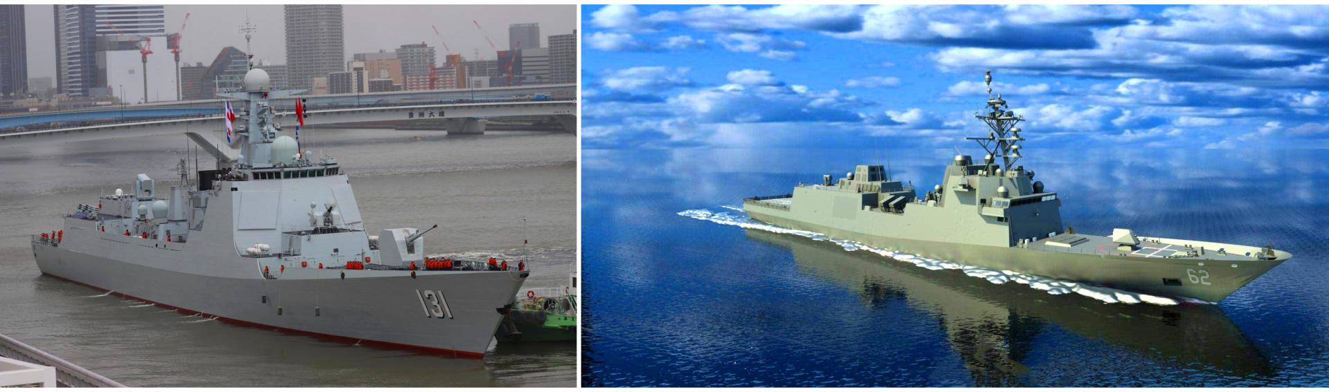 美国星座级护卫舰和052d,宙斯盾驱逐舰和052d对战