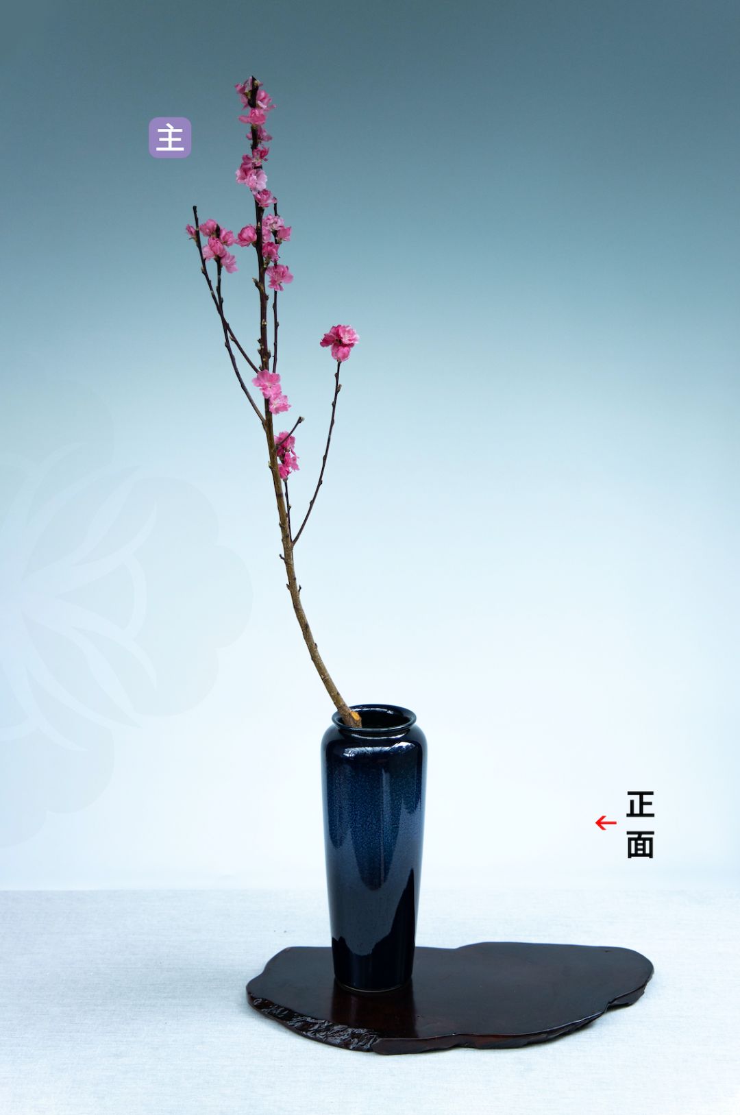 小原流旋转式插花入门知识,日式小原流直立插花图片