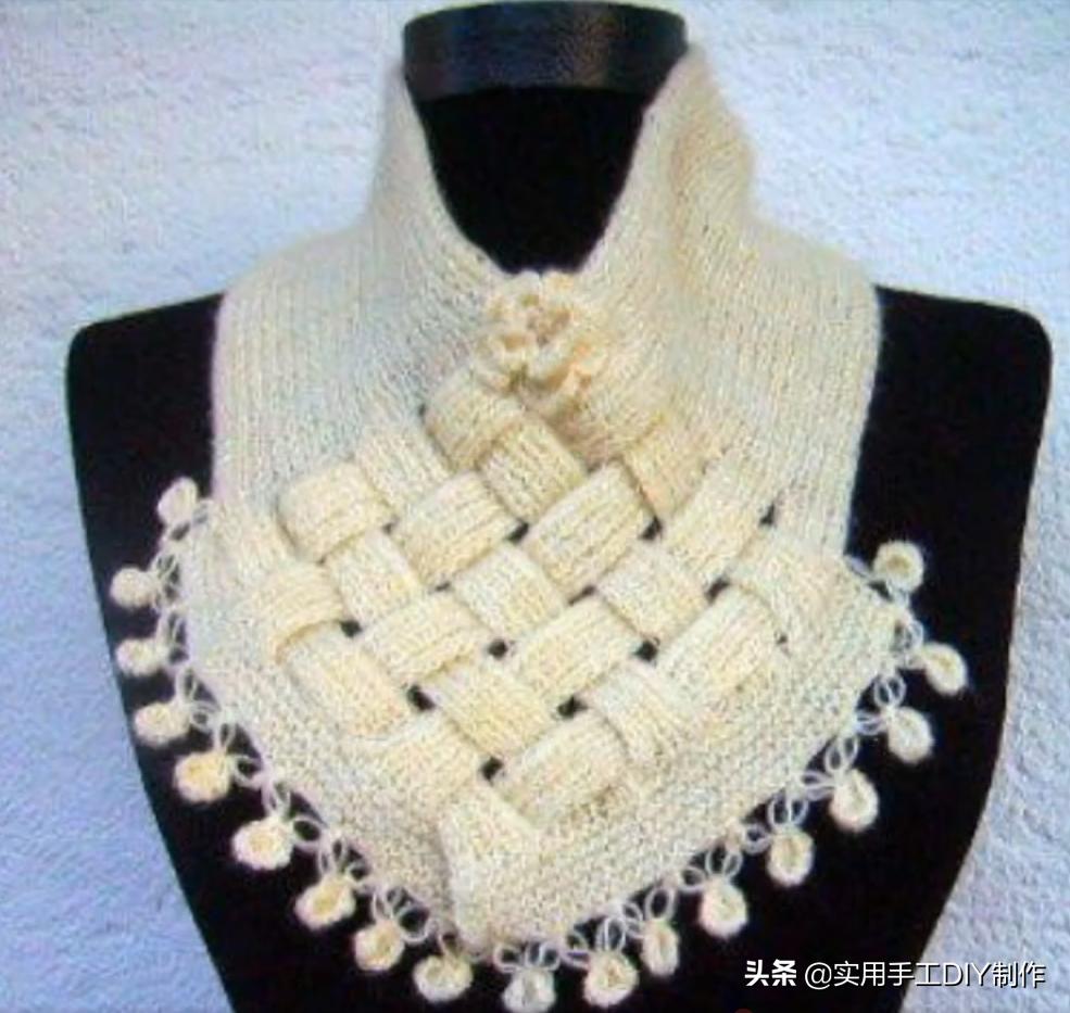 新款针织秋冬宽松披肩怎么织,针织中长款披肩