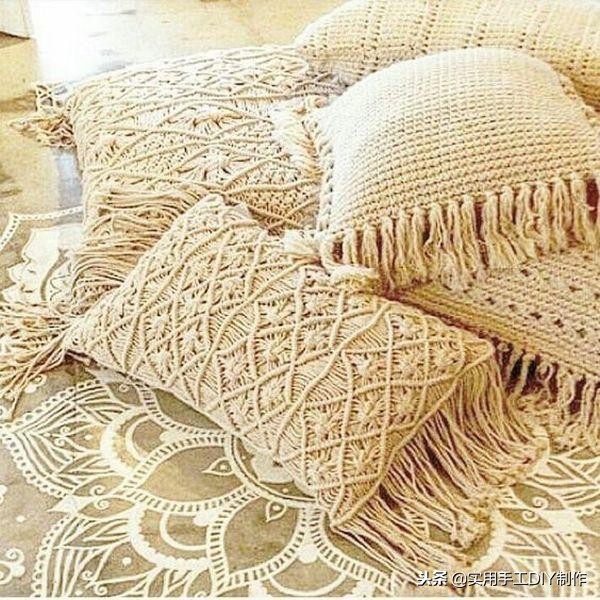 手工纯白棉绳编绳挂件,手工编绳合集名称