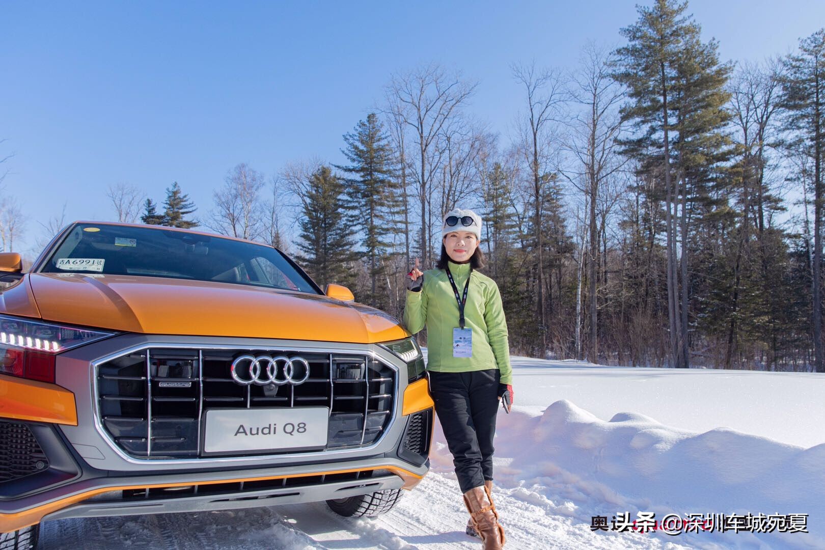 奥迪quattro冰雪试驾,奥迪quattro四驱雪地真实表现