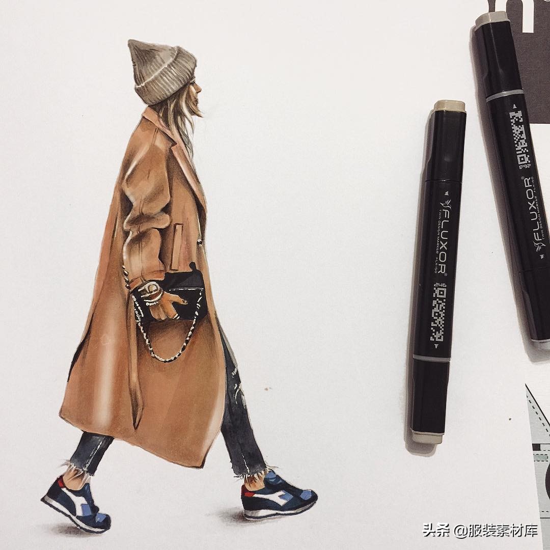 100幅手绘画图片大全,时装画手绘100例书