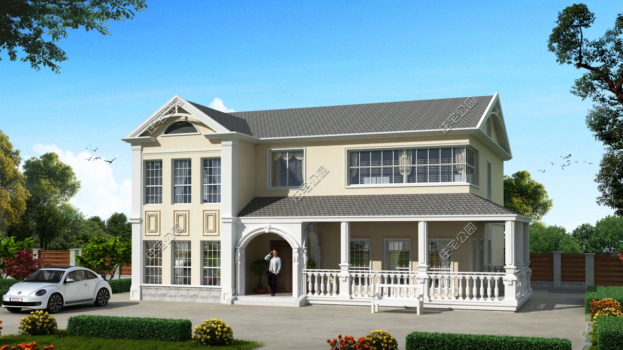 10款别墅一层带阁楼设计图,100套双层别墅设计图