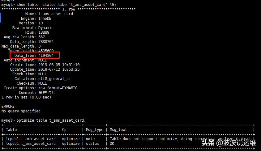 mysql常用数据表大全,mysql数据库碎片重组原理