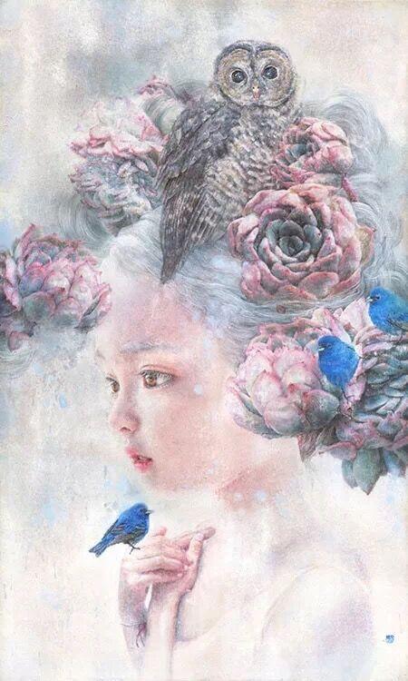 多肉女孩儿绘画,多肉女孩日语