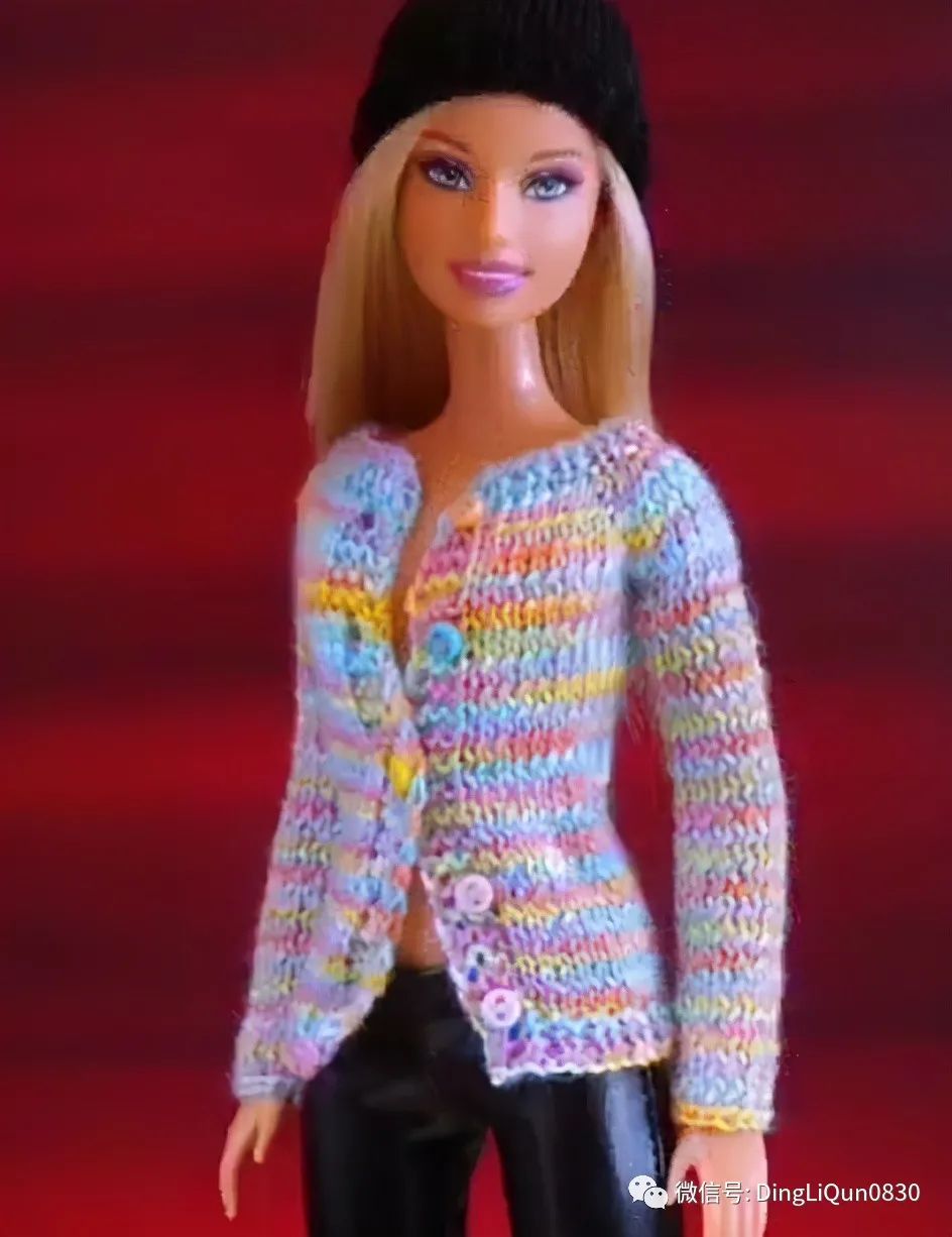 毛线编织芭比娃娃连衣裙图解,手工编织娃娃裙