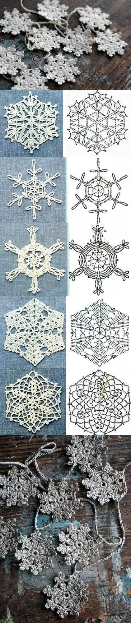 简单手工钩织雪花,钩编高清雪花图解教程