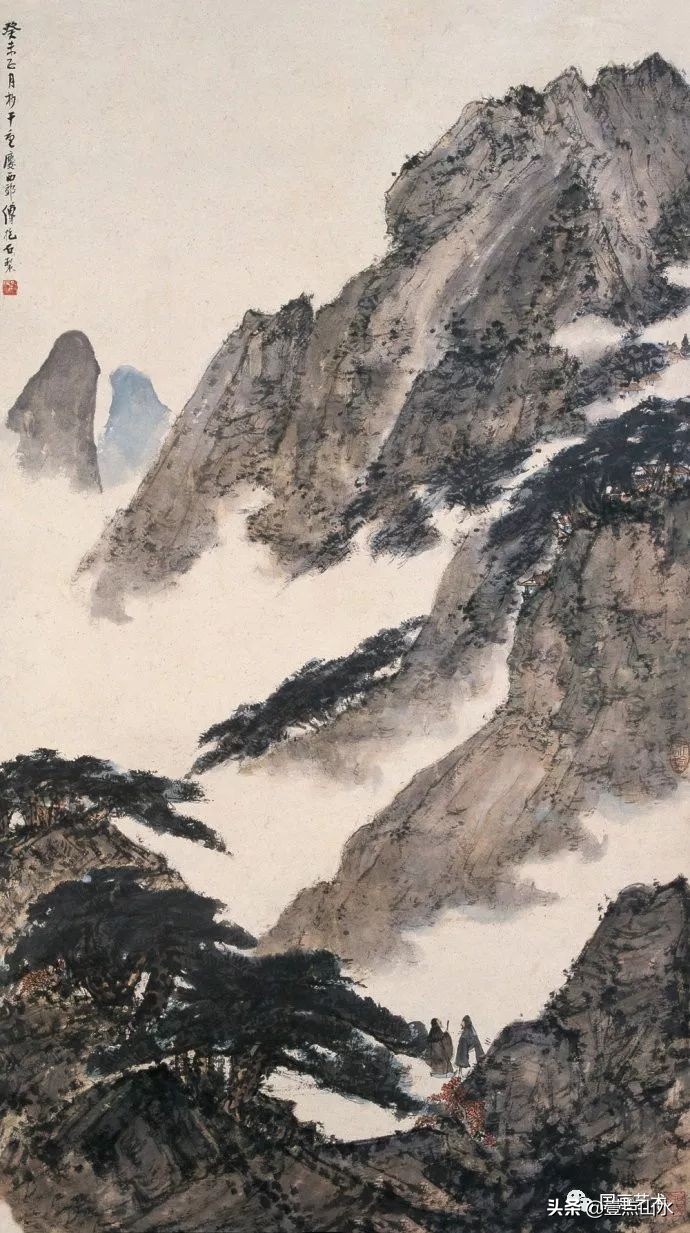 傅抱石山水全集,酣畅淋漓水彩画作品