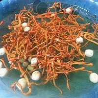 猴头菇竹荪虫草花莲子汤,猴头菇竹荪虫草花虾仁