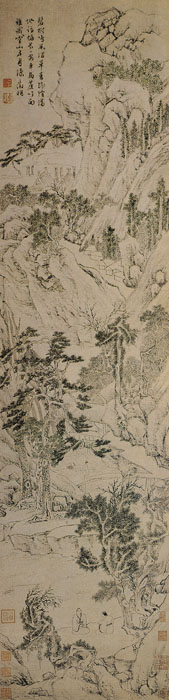 中国传世山水画上中下,明代画家文伯仁山水画40幅欣赏