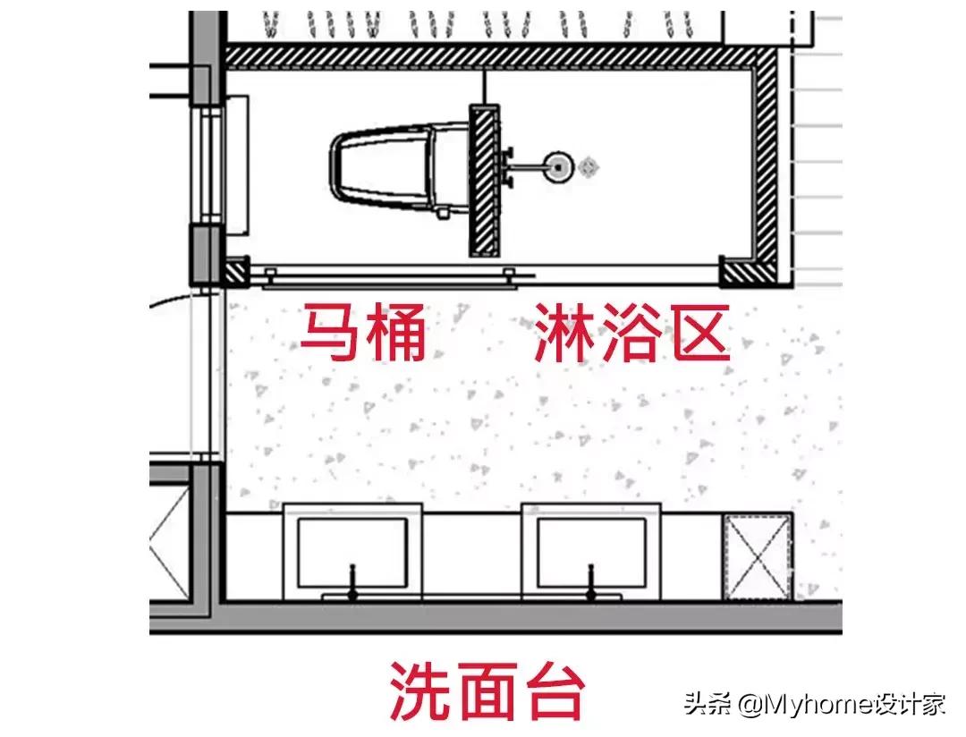 三分离卫生间怎么做实用效果图,6平方卫生间三分离装修效果图